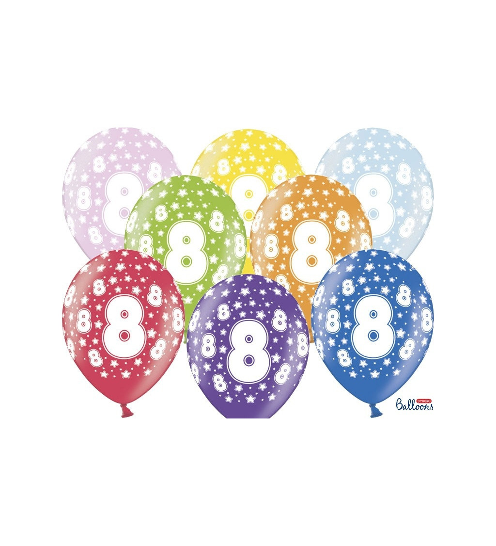 Latexové balónky číslo 8 - 6 ks