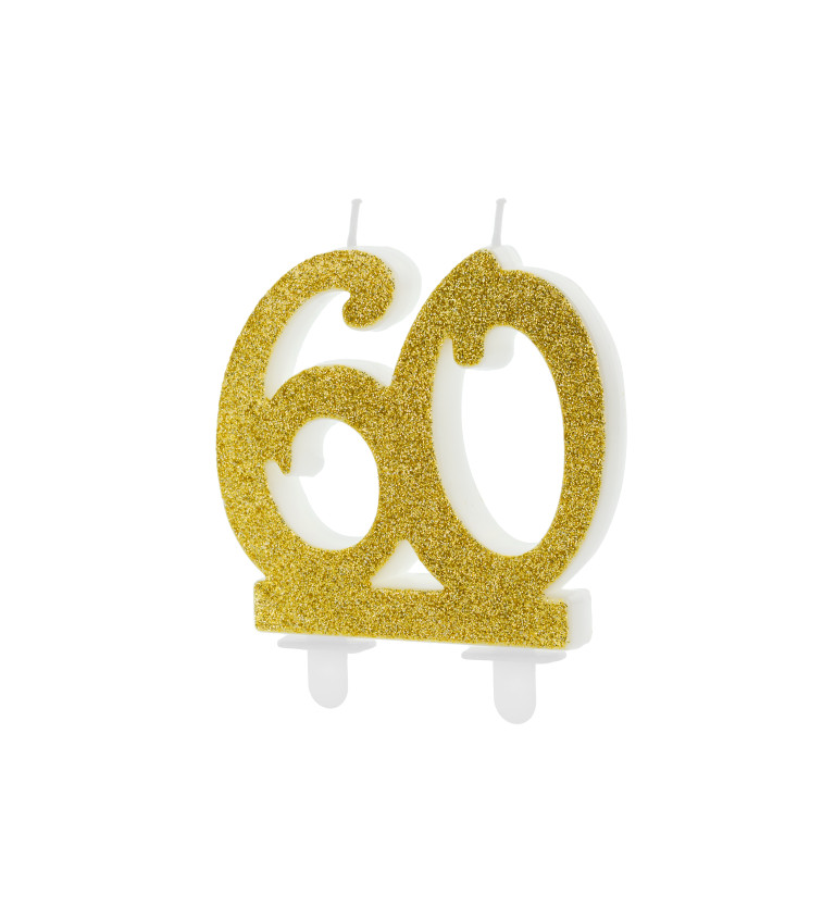 Zlatá svíčka dortová - číslo 60