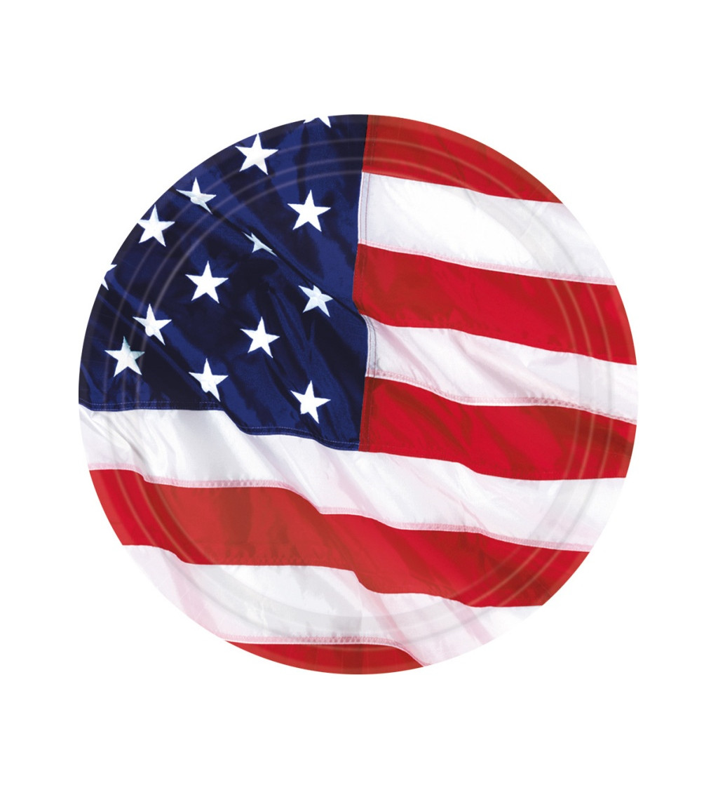 Talířky - americká vlajka