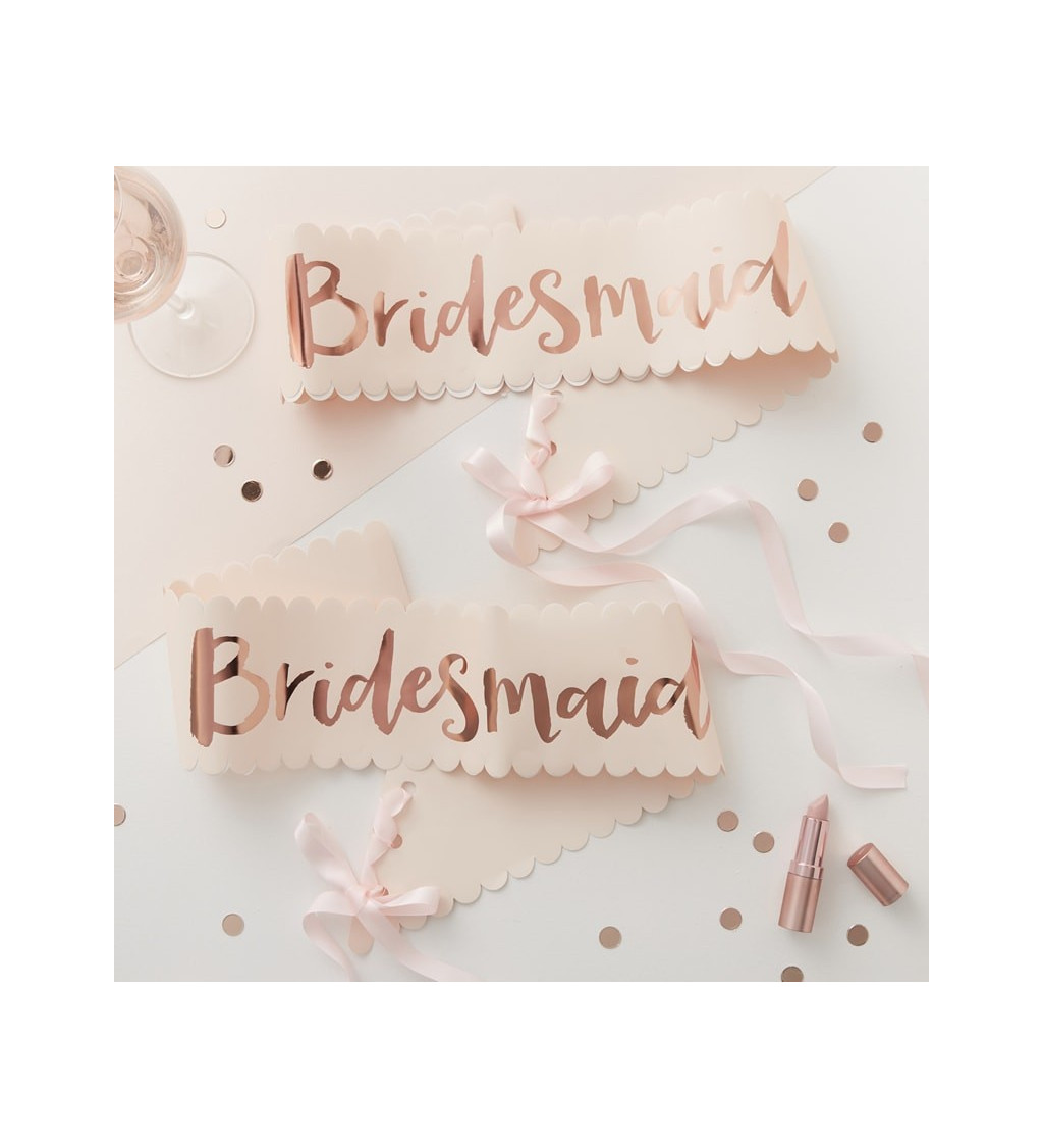 Šerpy růžově zlaté - "Bridesmaid"