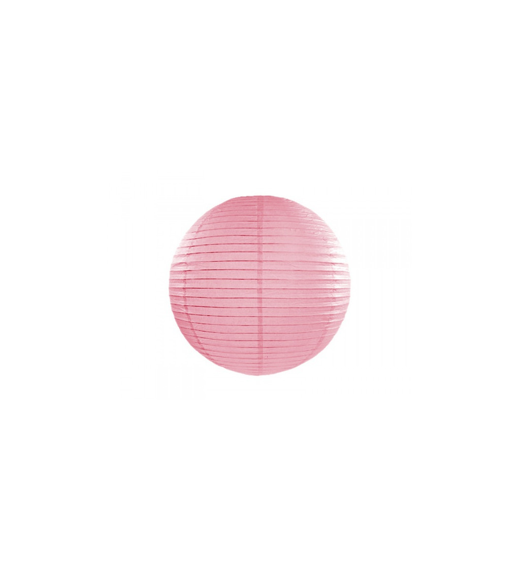 Lampión - světle růžová koule 45 cm