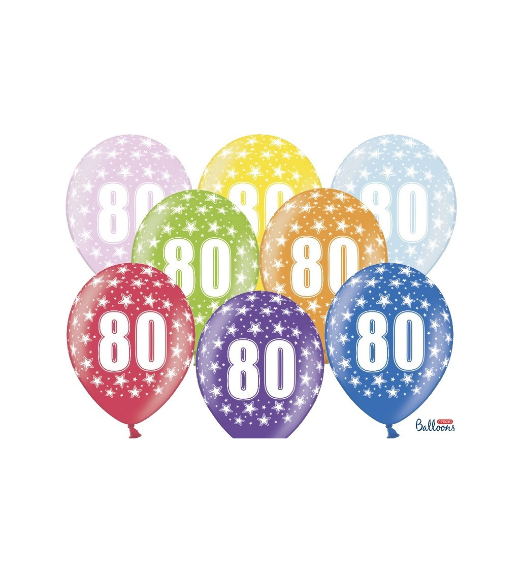 Latexové balónky číslo 80 - 6 ks