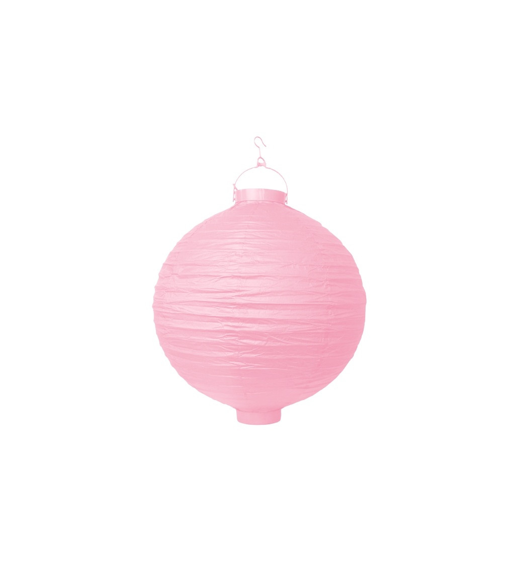 Lampión světle růžový - 30 cm