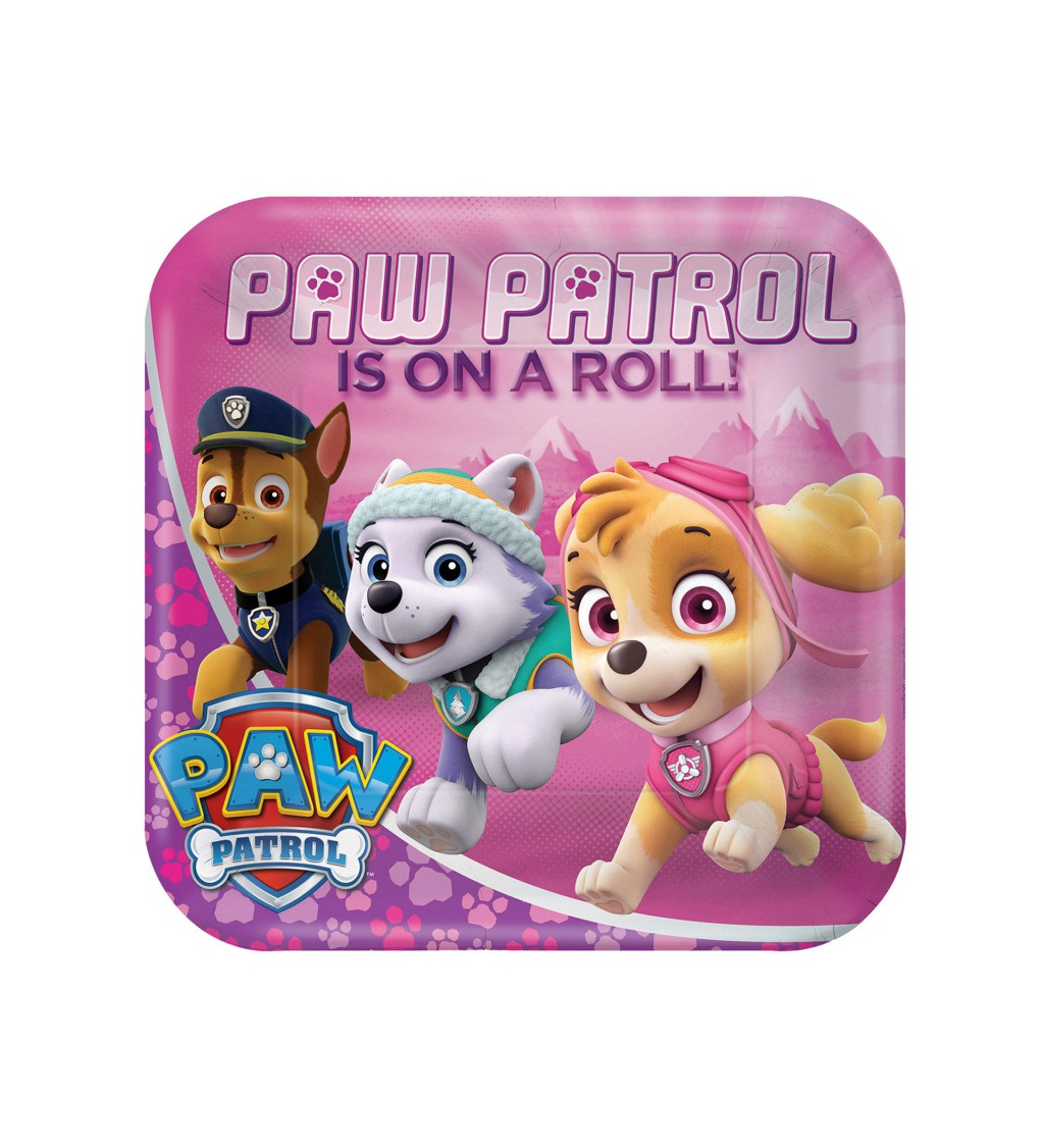 Tlapková patrola - Růžové velké talířky