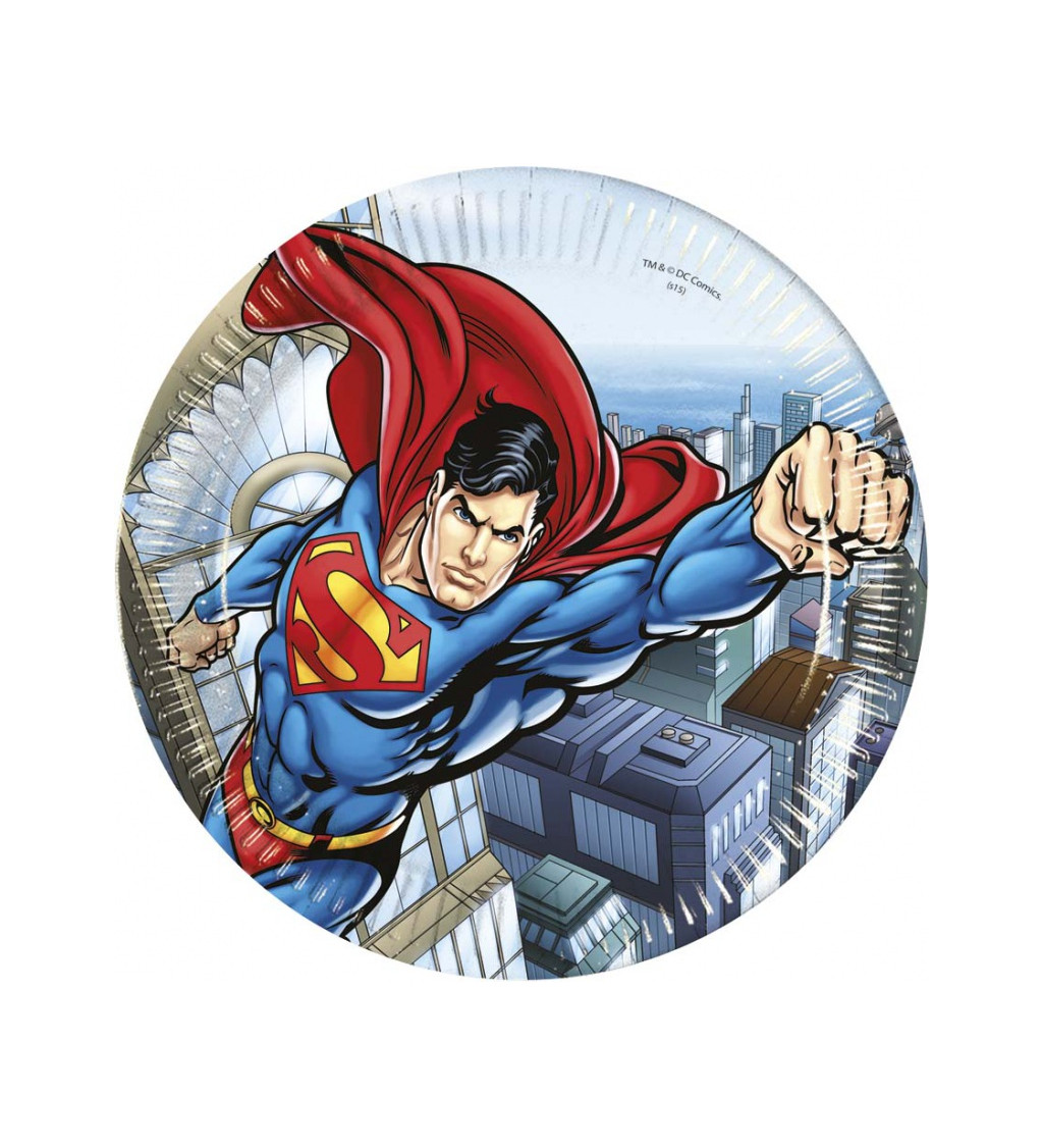 Superman - papírové talířky