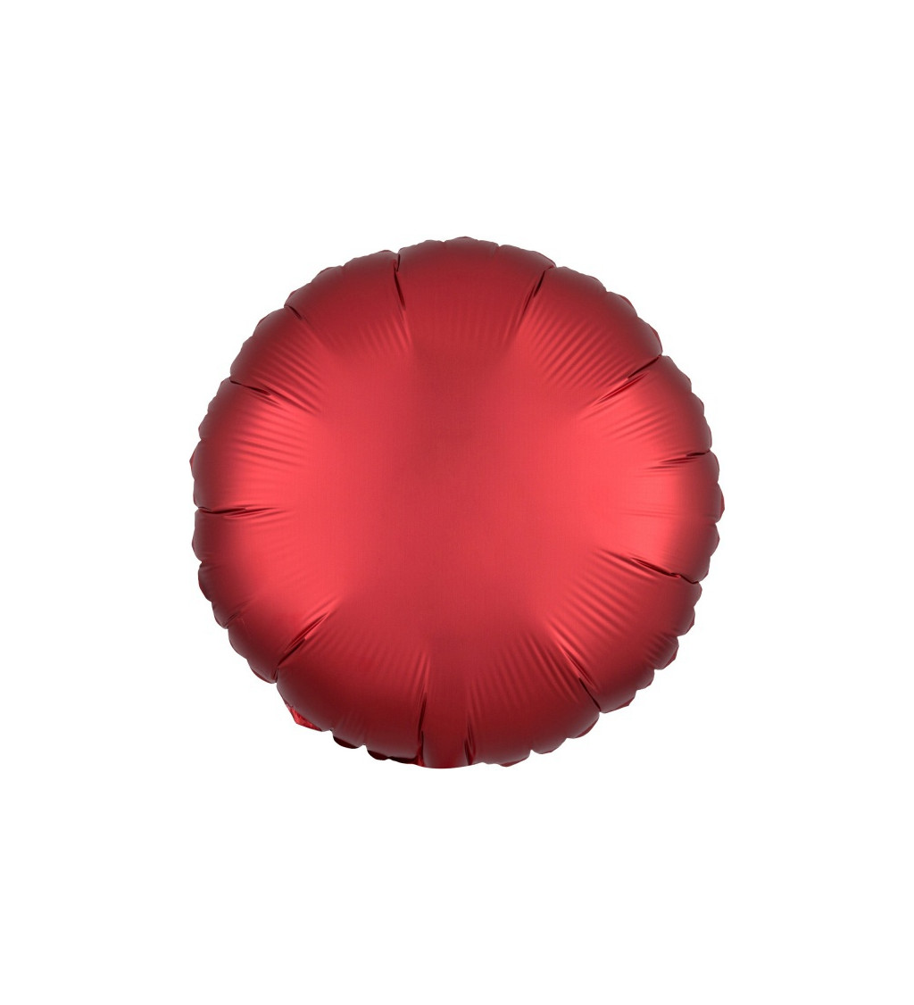 Kulatý fóliový balónek červený