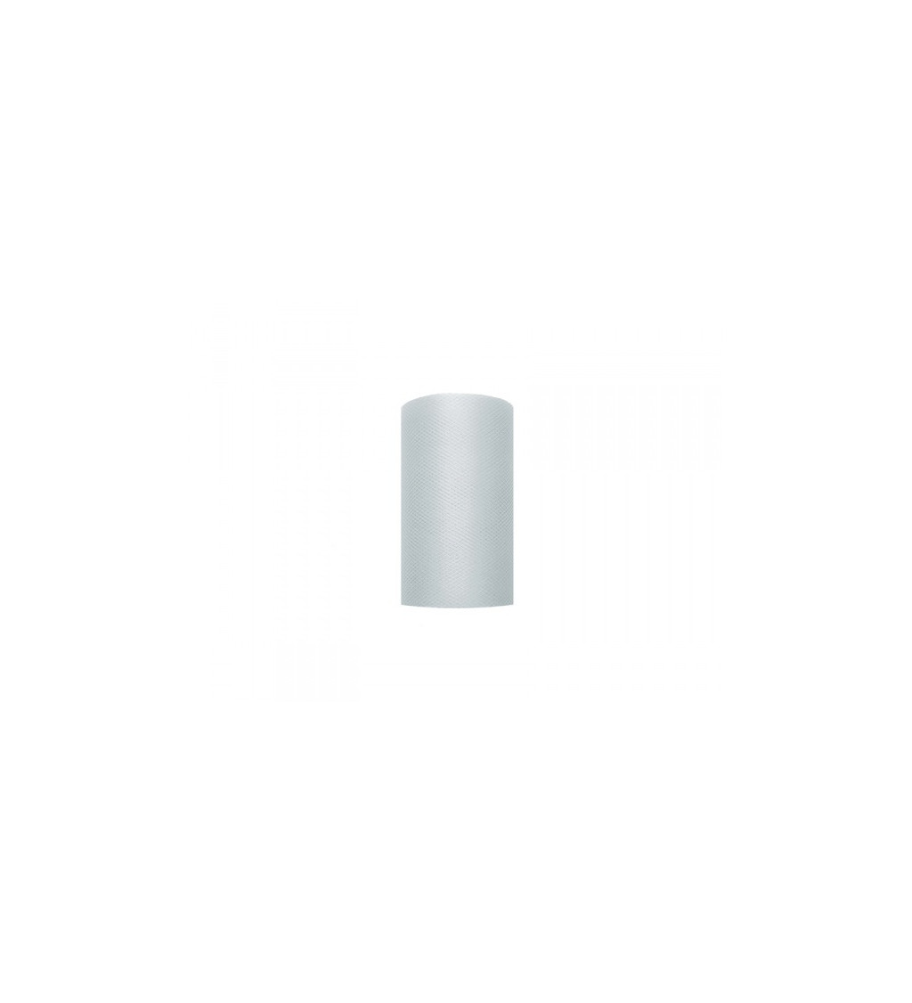 Jednobarevný šedý tyl - 0,08 m