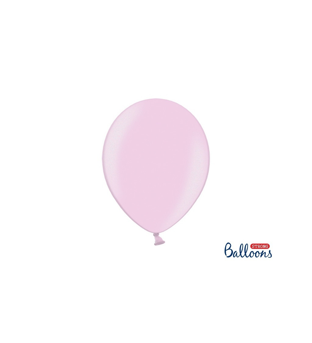 Balónky metalické  - baby pink 10 ks