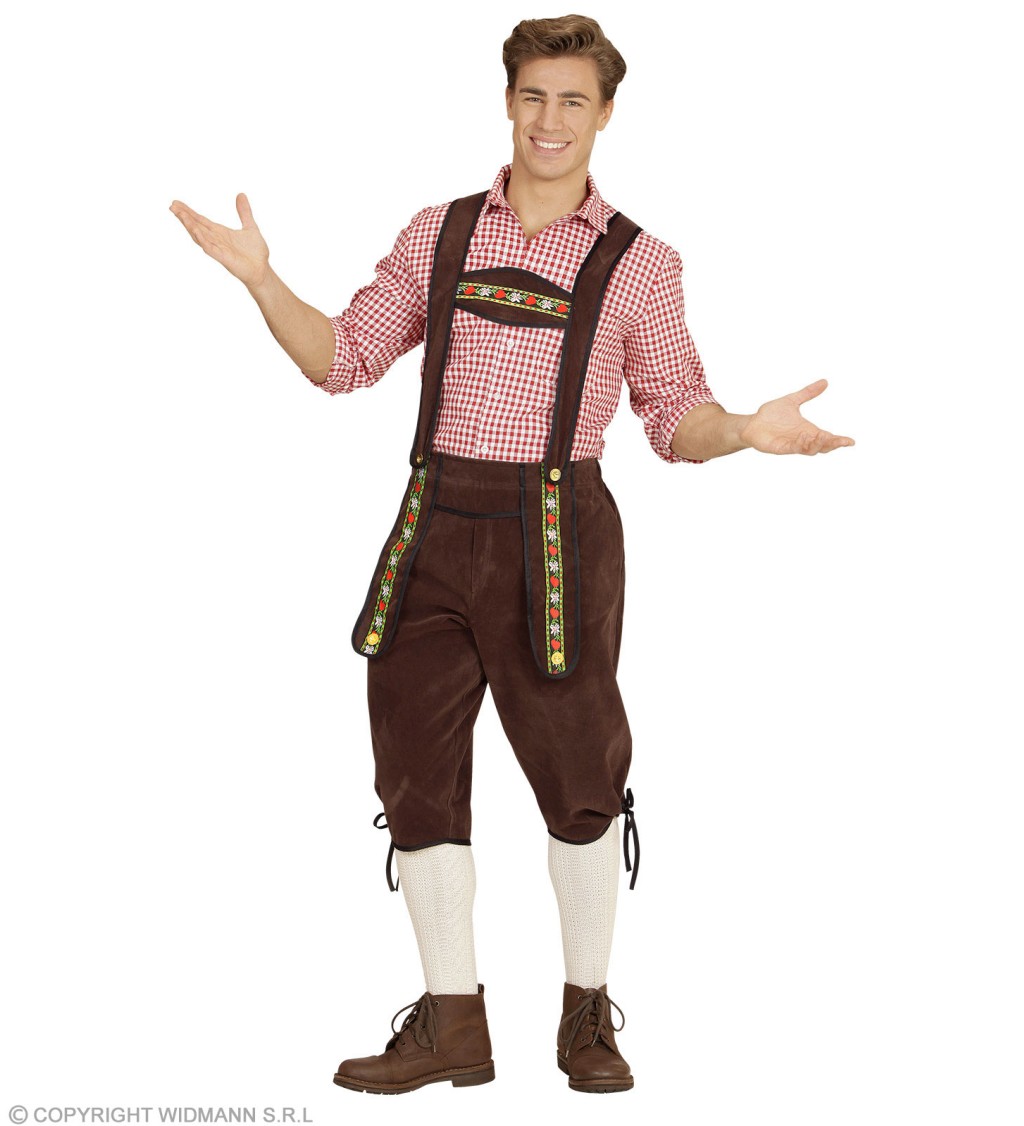 Bavorské kalhoty - hnědé
