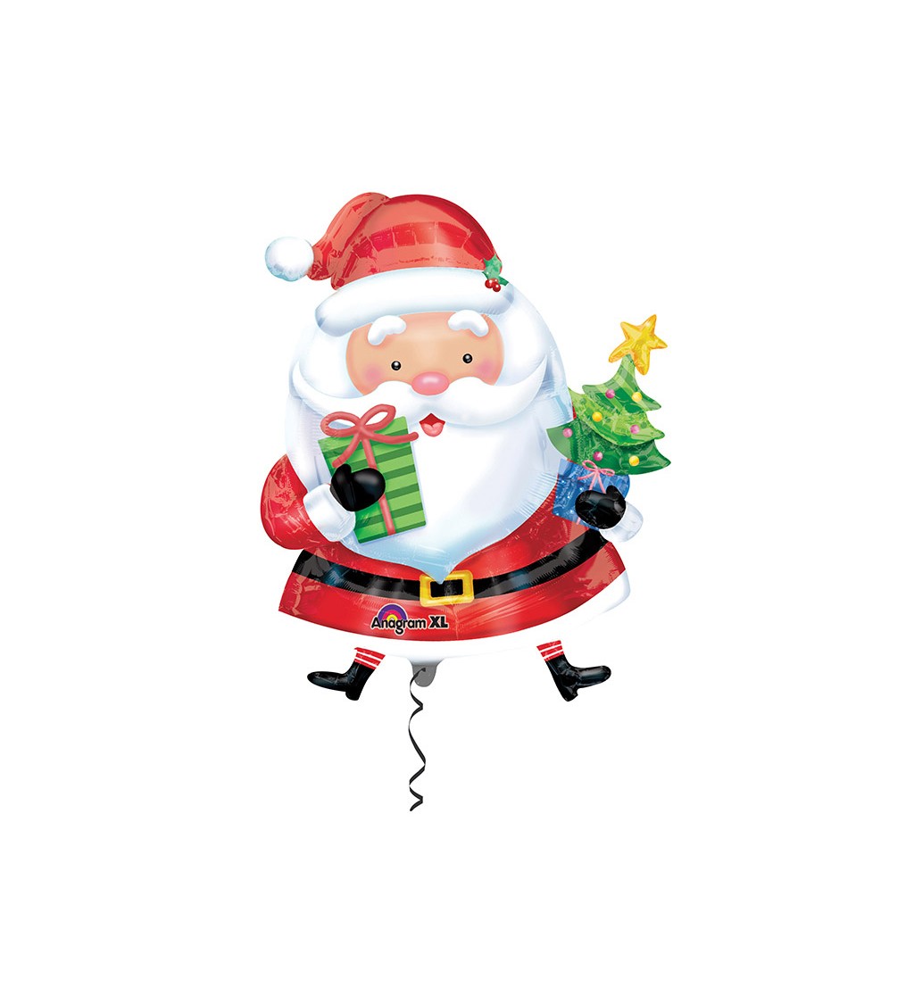 Fóliový balónek - Santa se stromečkem