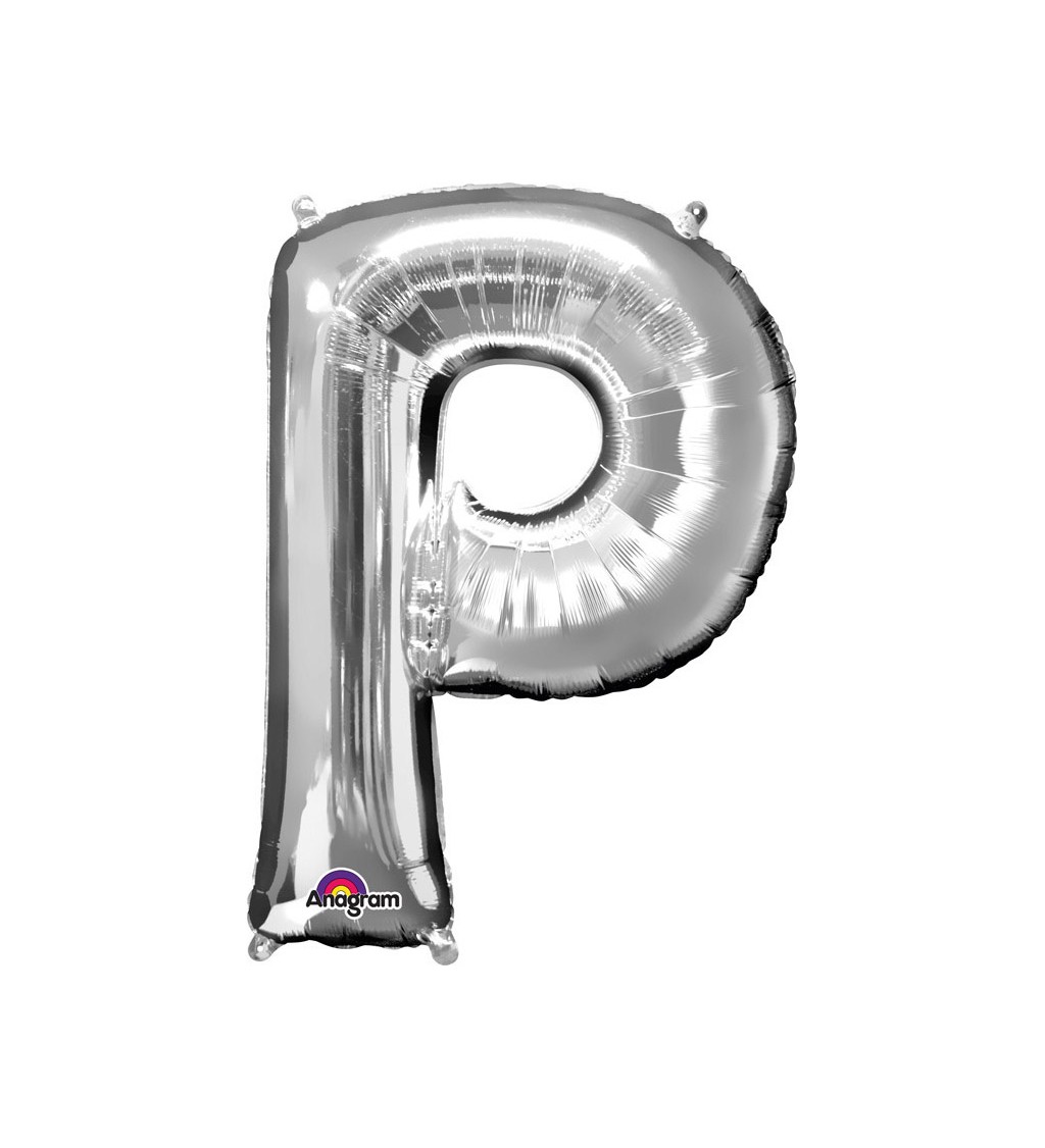 Stříbrný fóliový balónek P