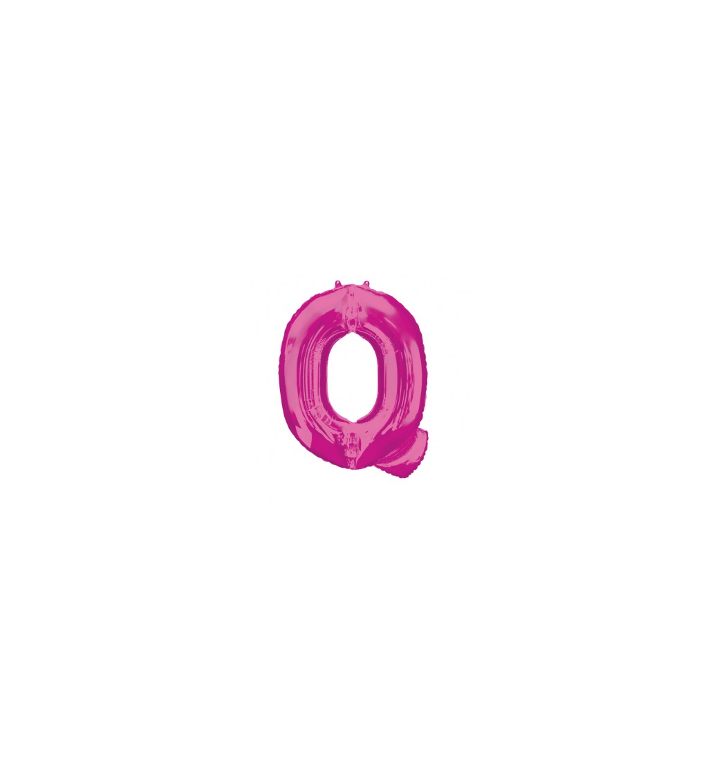 Růžový fóliový balónek Q