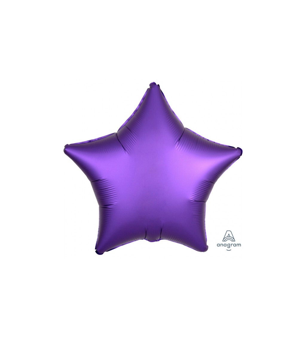 Fóliový balónek Hvězda - fialový