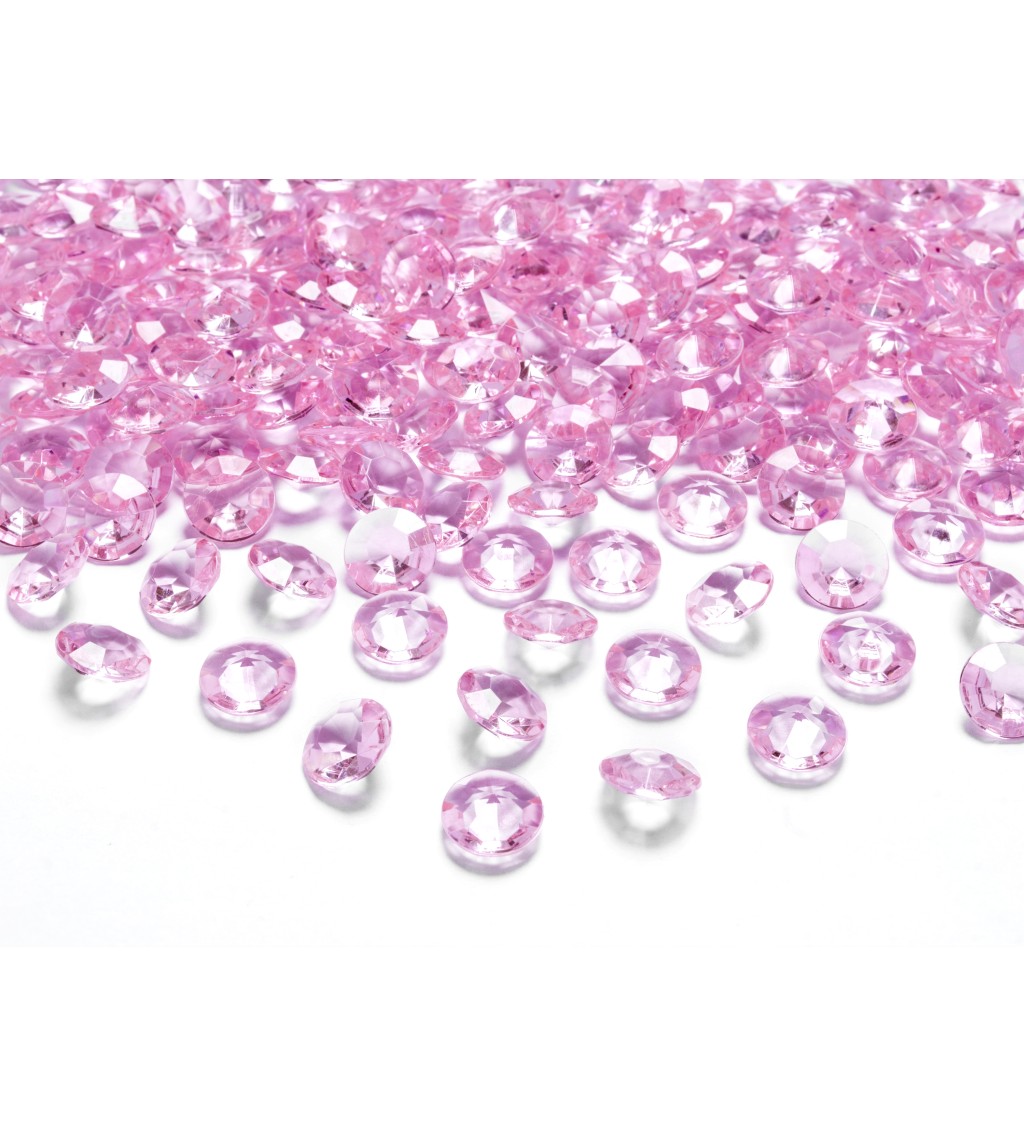 Konfety - světle růžové diamanty