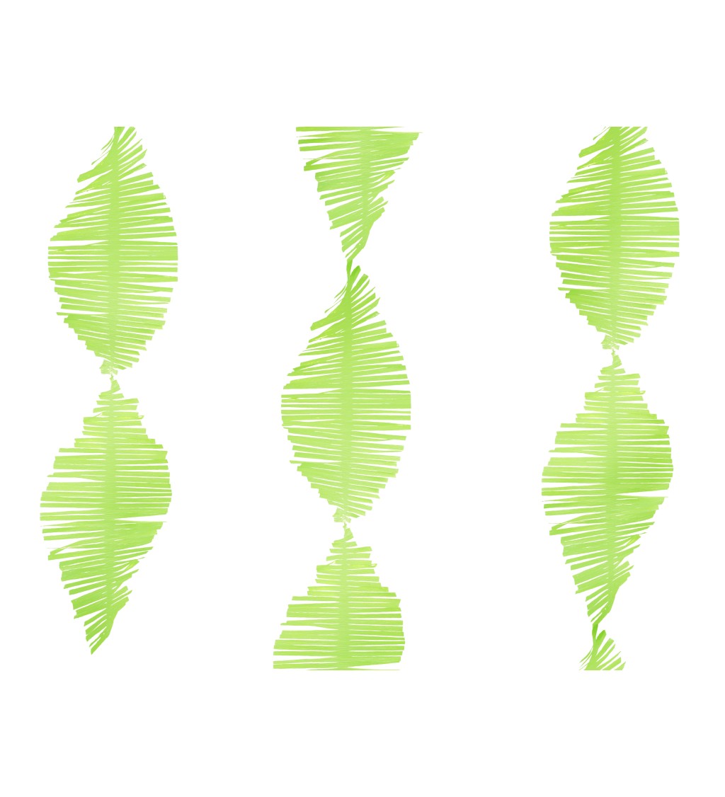Girlanda papírové třásně - zelená