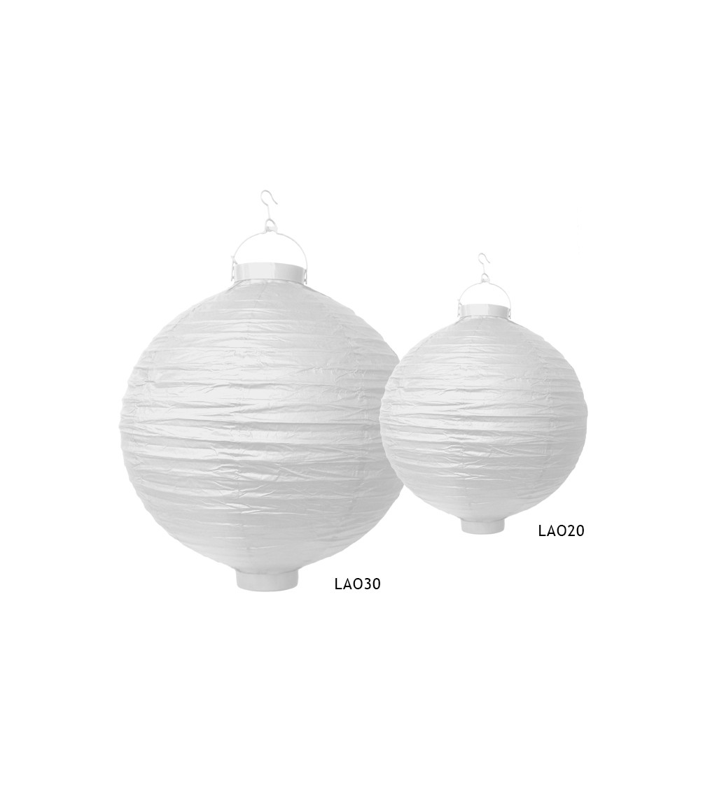 Lampion bílý - 20 cm
