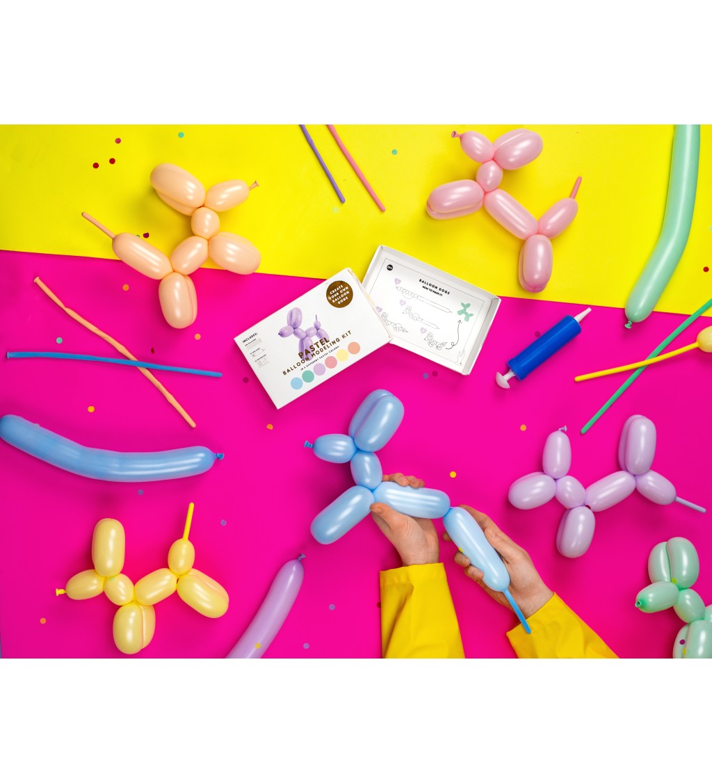 Sada pastelových modelovacích balónků