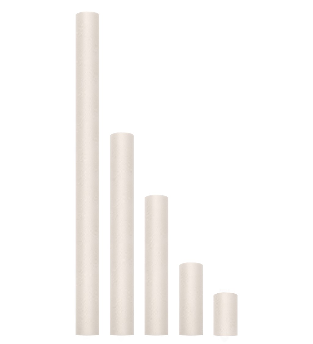 Jednobarevný krémový tyl - 0,3 m