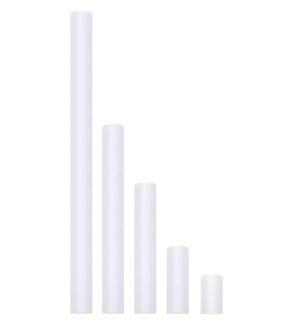 Jednobarevný bílý tyl - 0,5 m