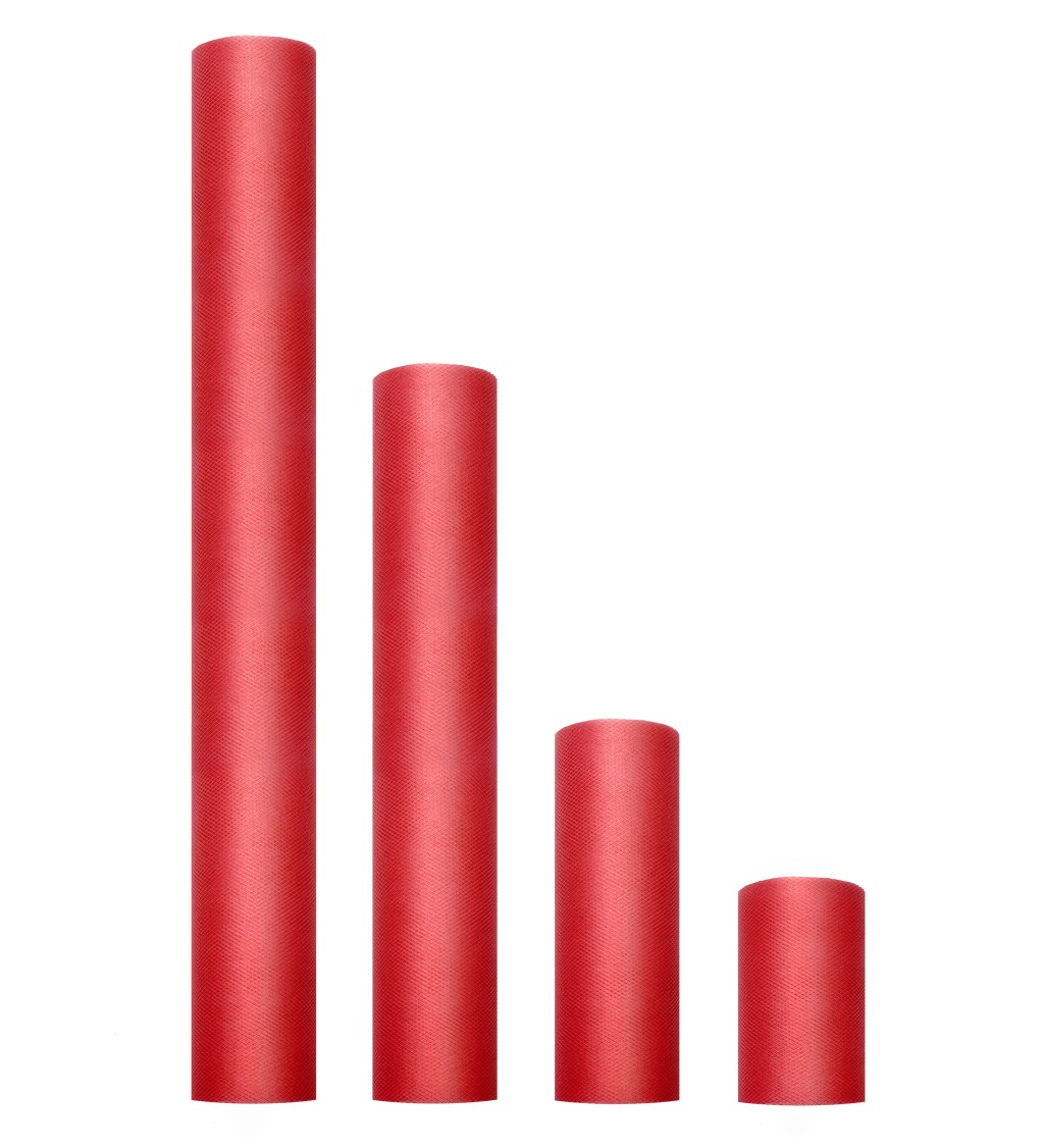 Jednobarevný červený tyl - 0,08 m