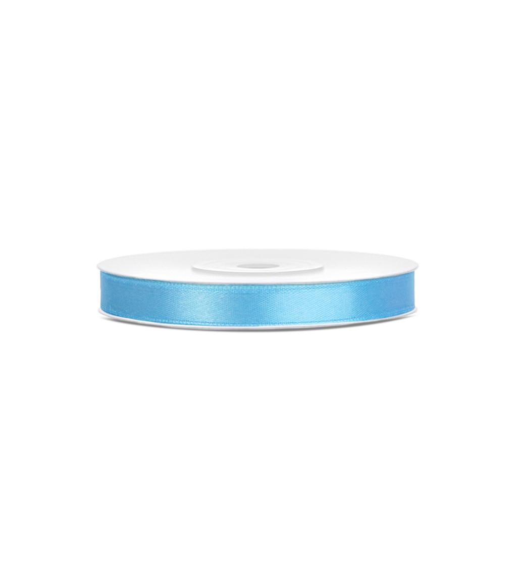 Saténová stuha - světle modrá (6 mm)