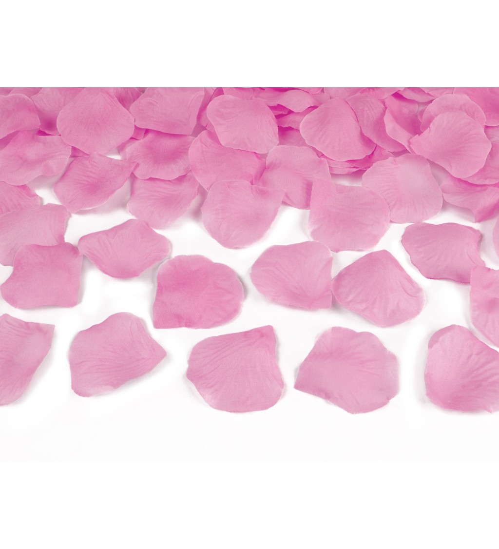 Vystřelovací konfety - růžové plátky růže, 40 cm