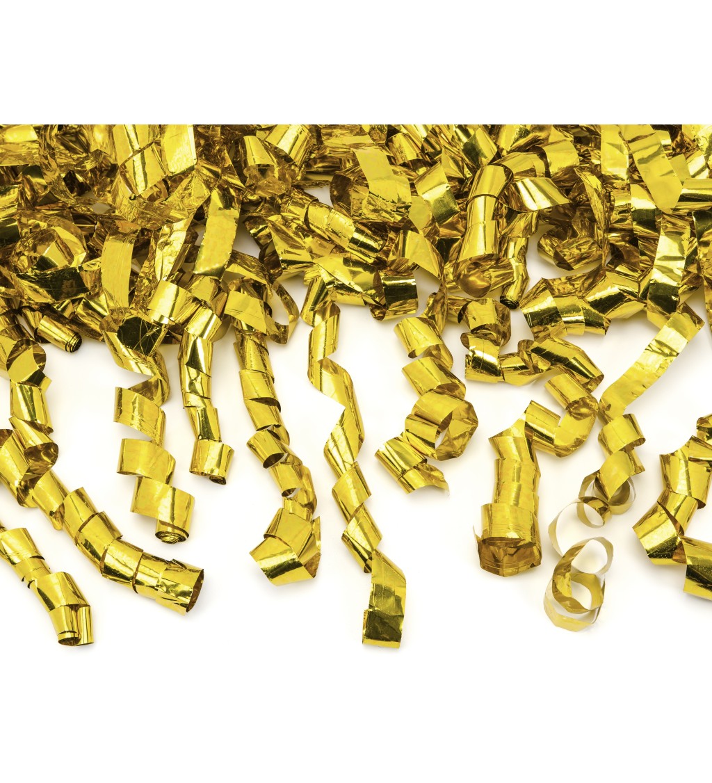 Zlaté hoblinkové konfety (80 cm)
