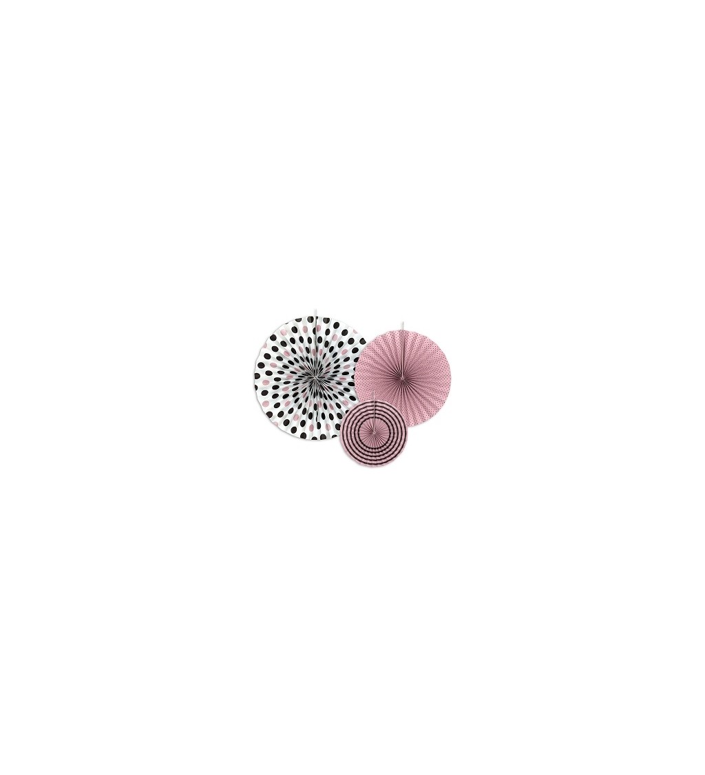 Dekorační rozety - puntíky (3ks)