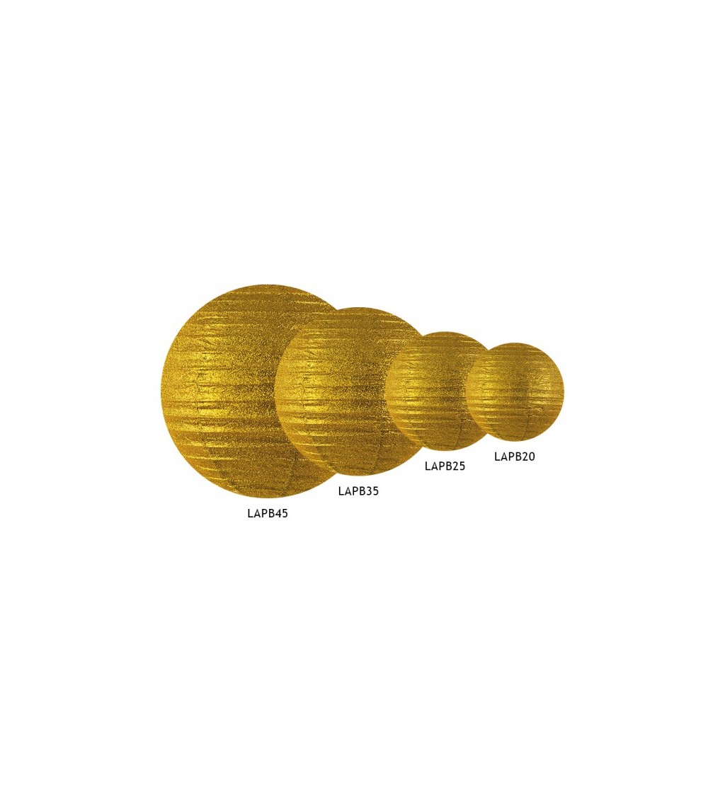 Lampión třpytivý zlatý - 45 cm