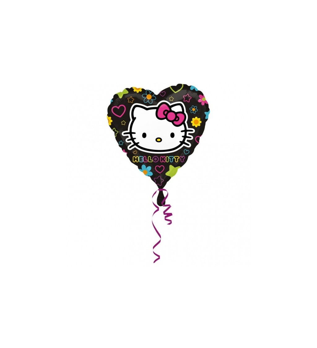 Hello Kitty - Fóliový balónek srdíčko II.