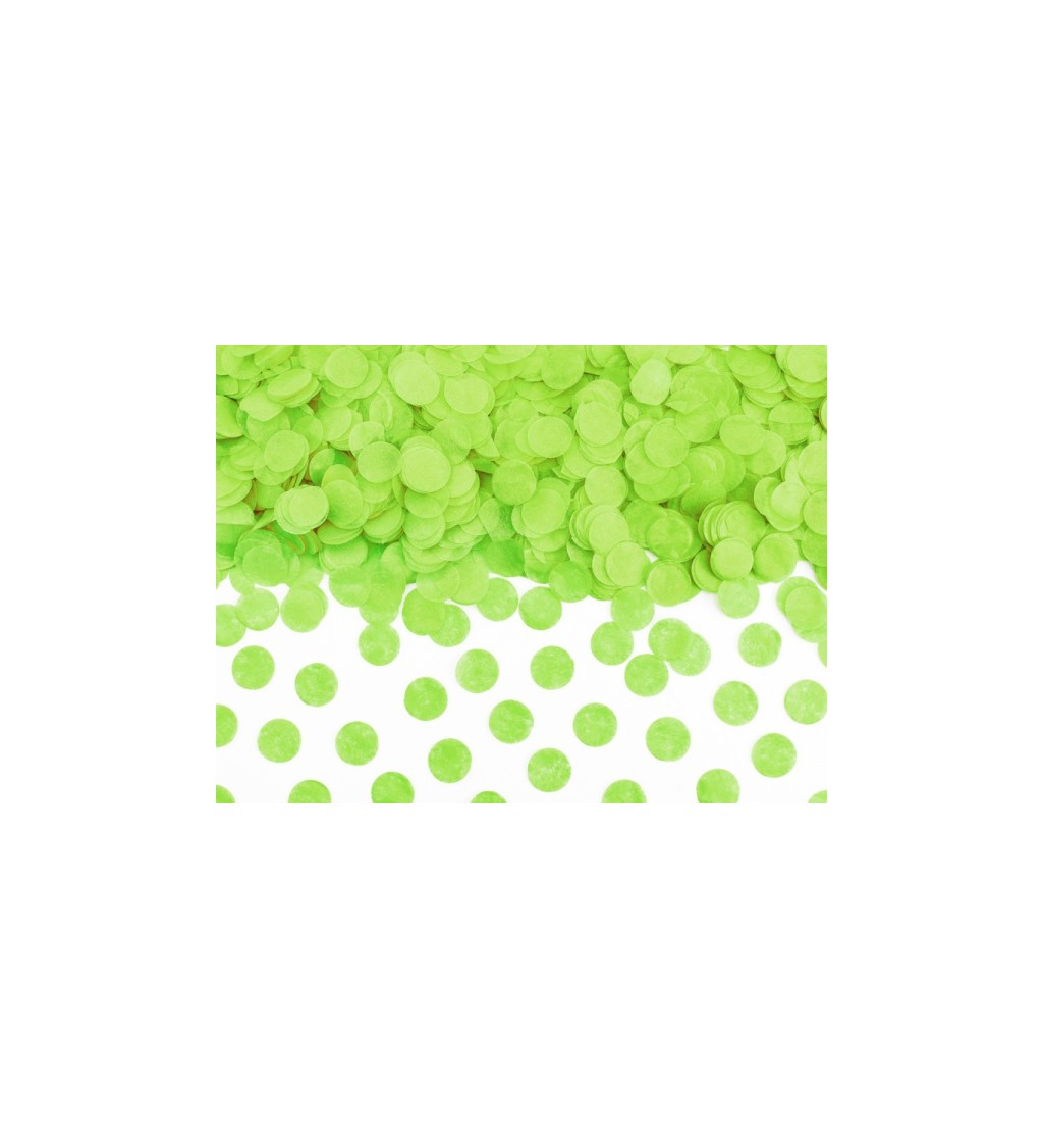 Konfety - světle zelená kolečka 