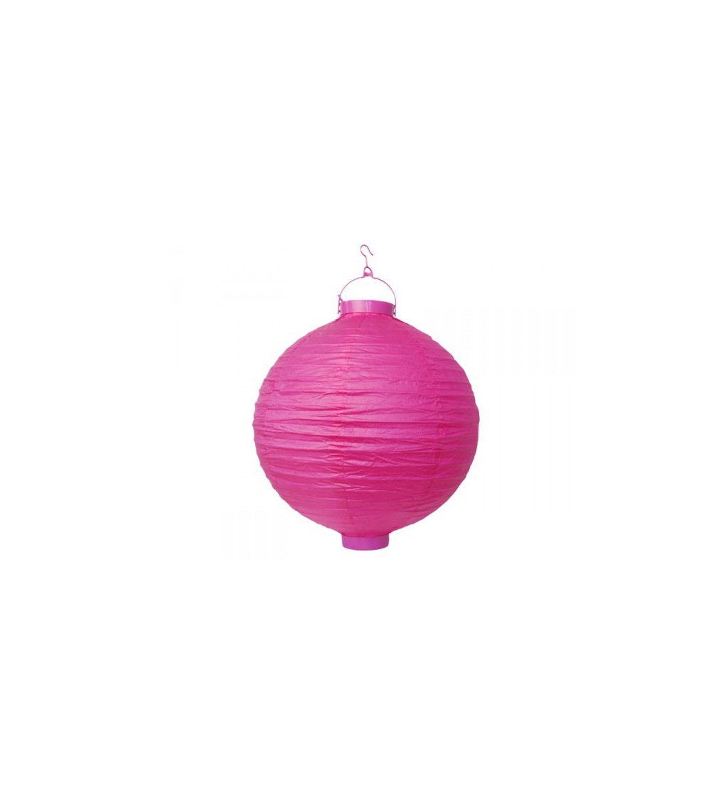 Lampión - 20 cm - růžový