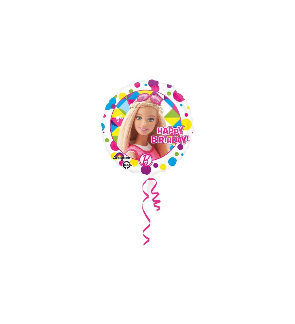 Barbie - Narozeninový fóliový balónek 