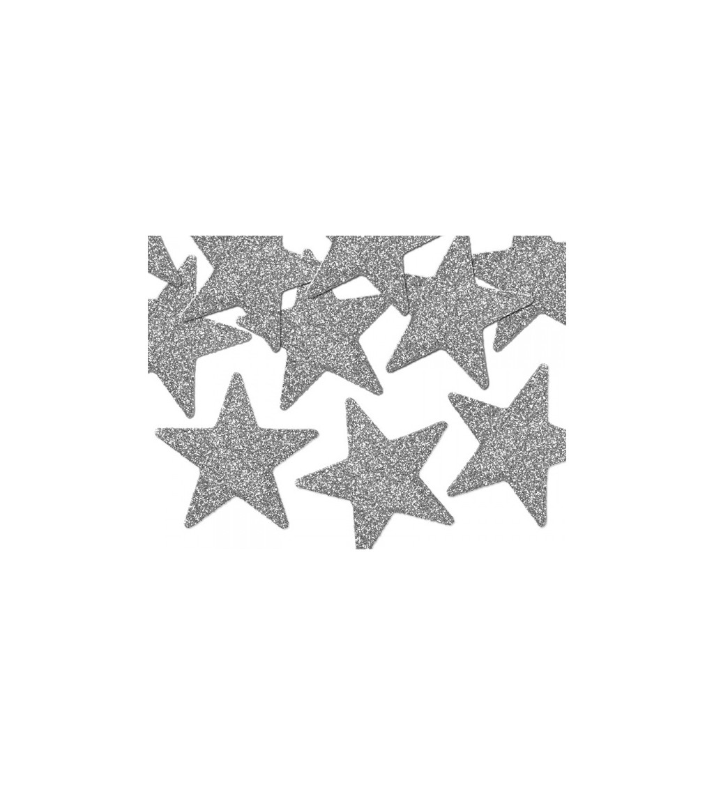 Konfety - stříbrné hvězdy