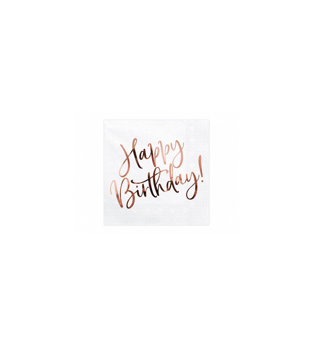 Ubrousky - Happy Birthday Rose Gold