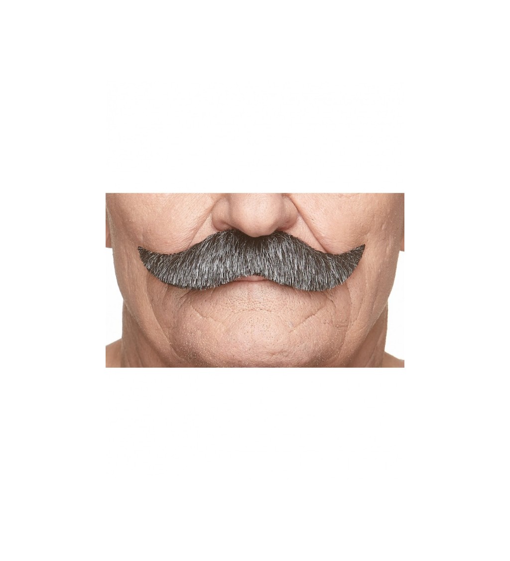 Nalepovací knírek - šedý 