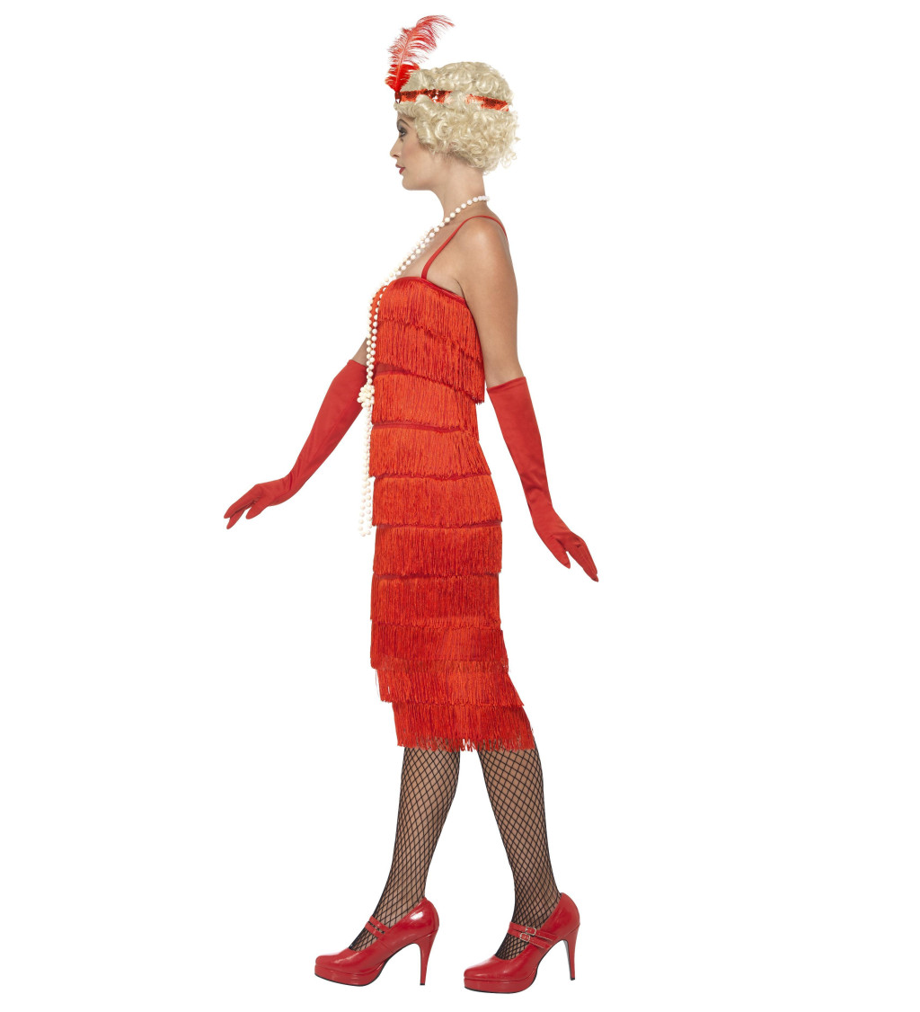 Prohibice - červené třásňové šaty