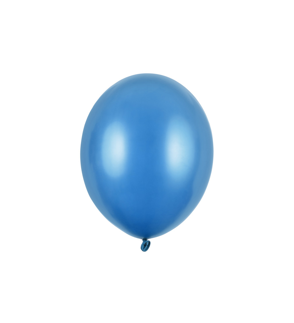 Latexové balónky Strong metalické modré 30 cm – 10 ks