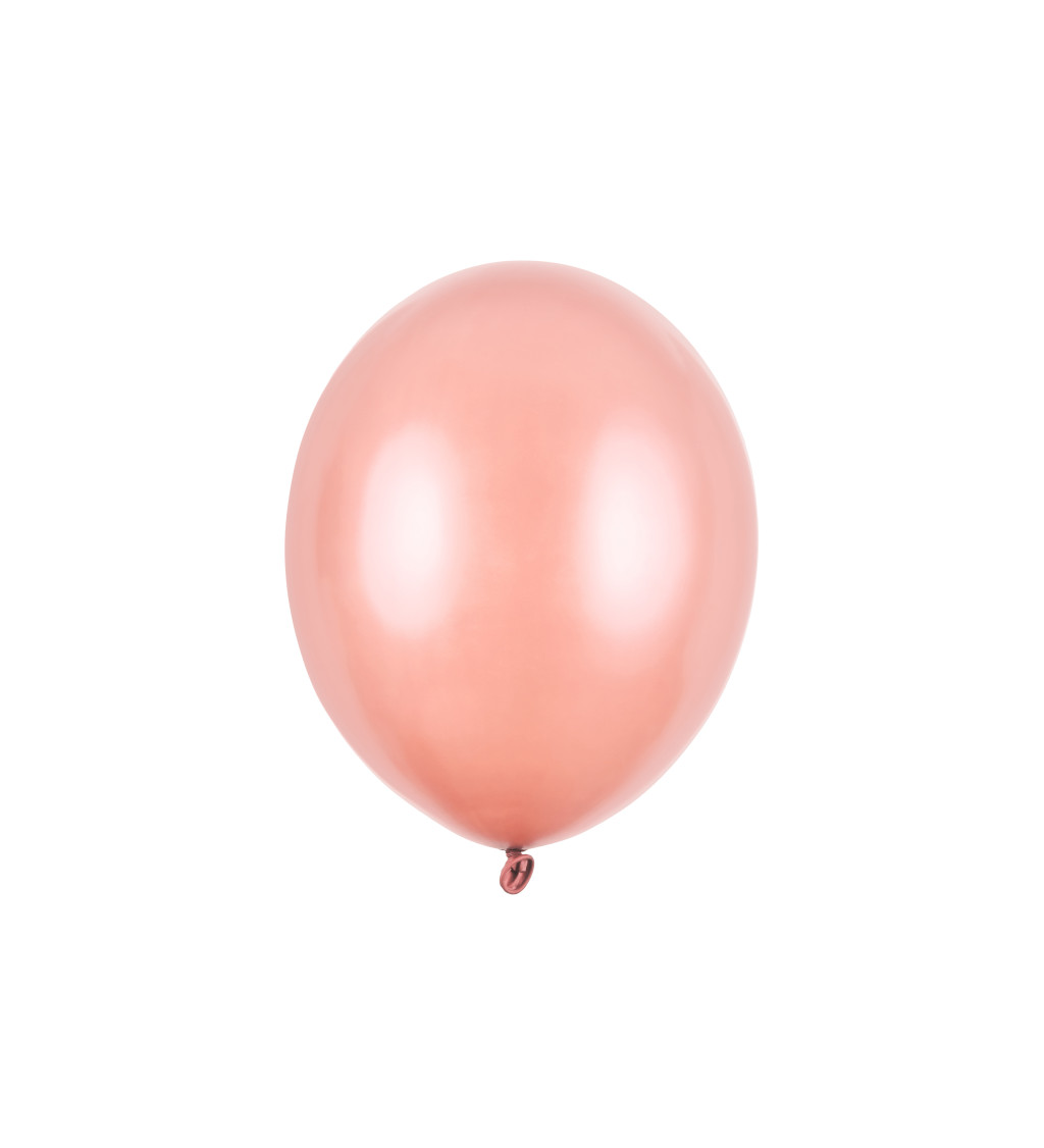 Latexové balónky Strong metalické Rose Gold 30 cm – 10 ks