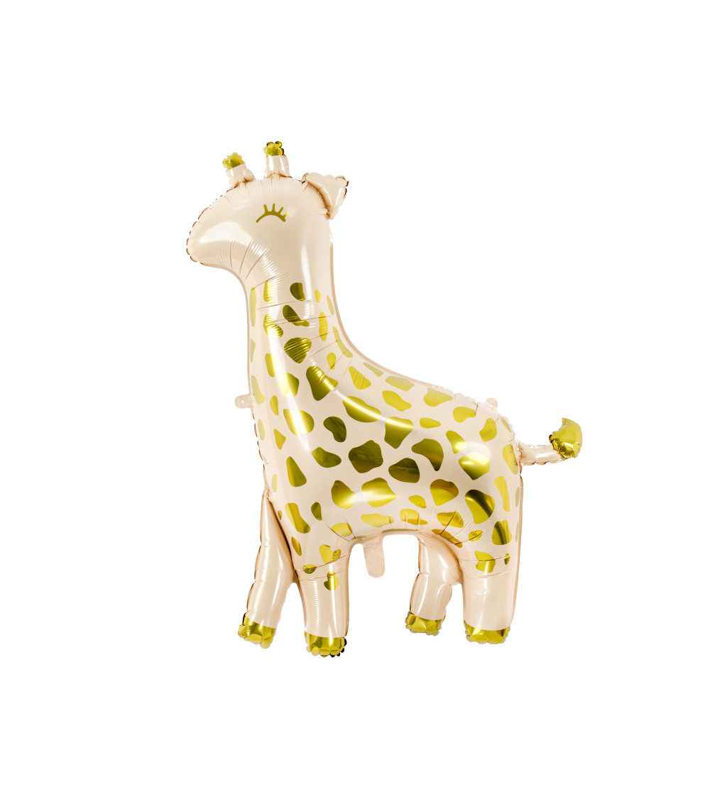 Fóliový balónek - růžovozlatá žirafa
