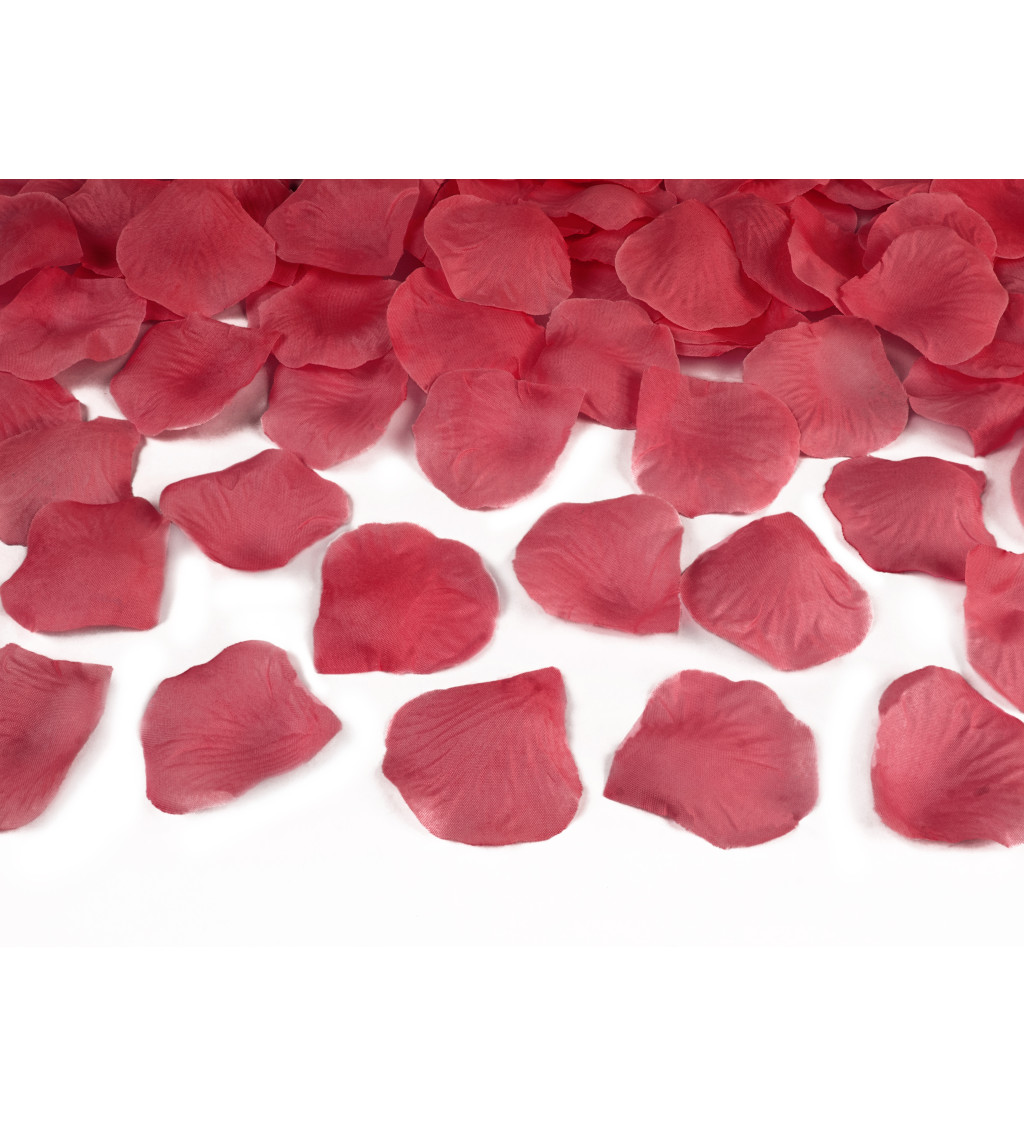 Vystřelovací konfety - červené plátky růží, 60 cm