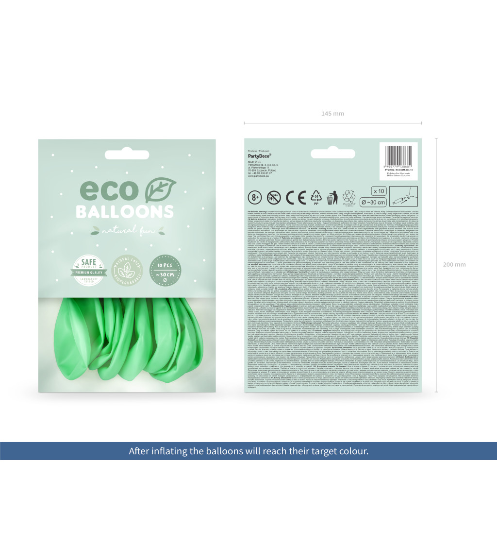 ECO balonky - světle zelené