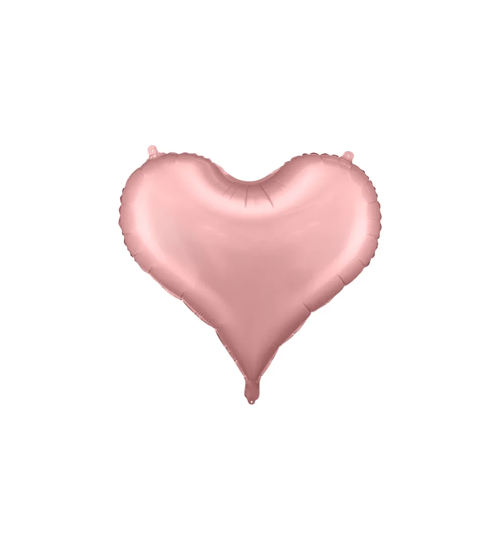 Srdce růžové - foliový balonek
