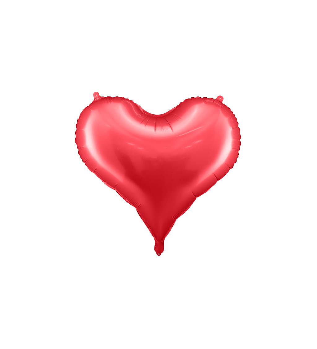 Červený fóliový balónek - velké srdce