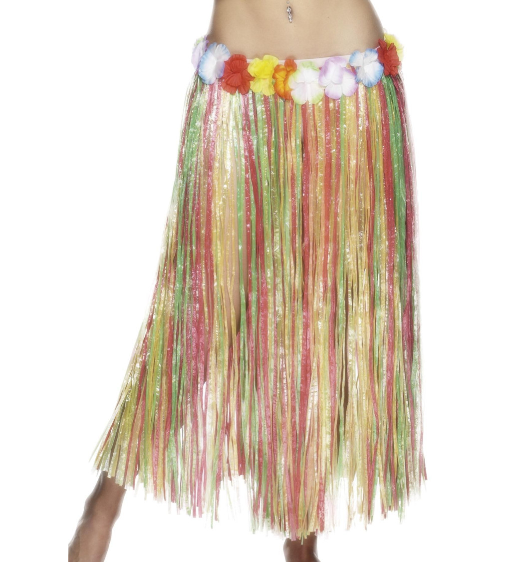 Havajská Hula sukně - duhová