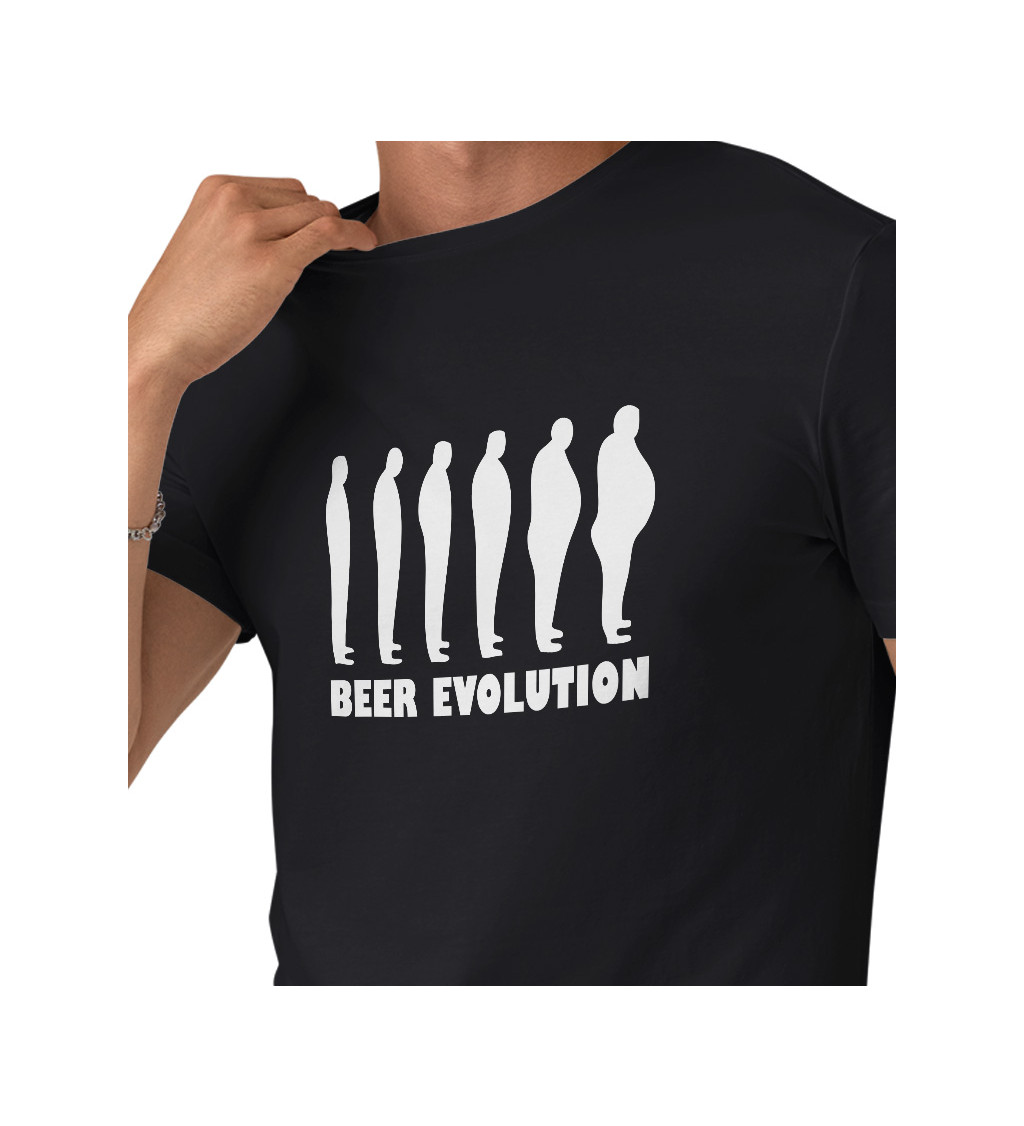 Pánské triko černé - Beer evolution