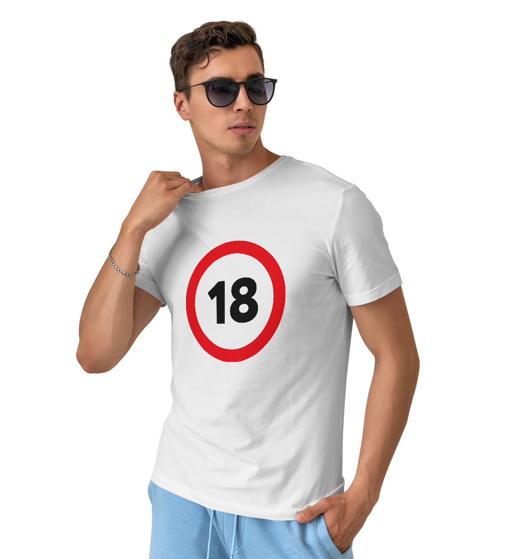Pánské triko bílé - značka číslo 18