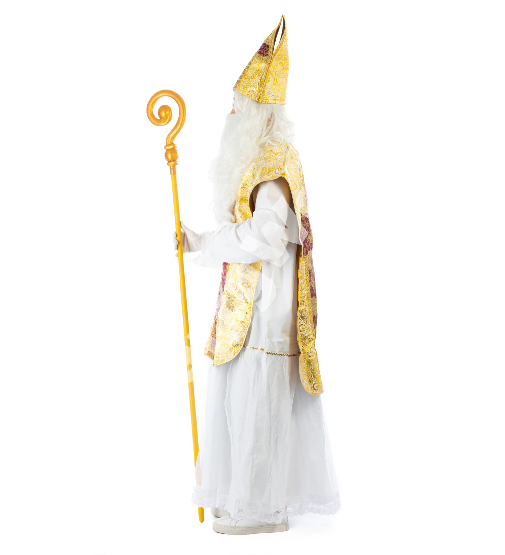 Kostým "Mikuláš bílo-zlatý deluxe"