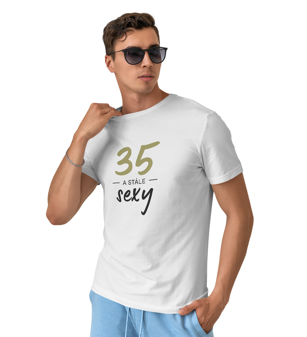 Pánské triko bílé - 35 a stále sexy