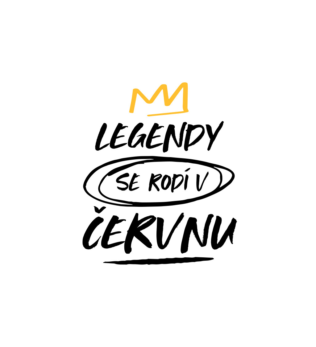 Dámské triko bílé - Legendy se rodí v červnu